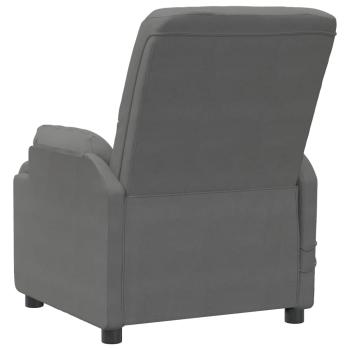 Massagesessel mit Aufstehhilfe Dunkelgrau Wildleder-Optik