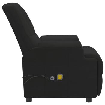 Massagesessel mit Aufstehhilfe Schwarz Wildleder-Optik