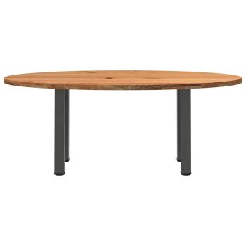 Esstisch Hellbraun 200x100x74 cm Massivholz Eiche Oval