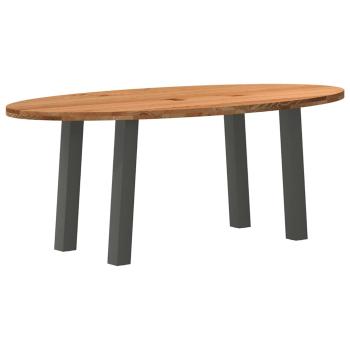 ARDEBO.de - Esstisch Hellbraun 200x100x74 cm Massivholz Eiche Oval