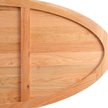Esstisch Hellbraun 200x100x74 cm Massivholz Eiche Oval
