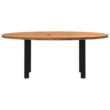 Esstisch Hellbraun 200x100x74 cm Massivholz Eiche Oval