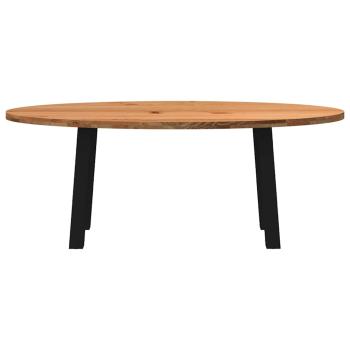 Esstisch Hellbraun 200x100x74 cm Massivholz Eiche Oval