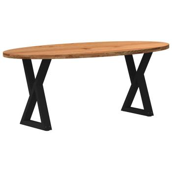 ARDEBO.de - Esstisch Hellbraun 200x100x74 cm Massivholz Eiche Oval
