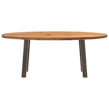 Esstisch Hellbraun 200x100x74 cm Massivholz Eiche Oval