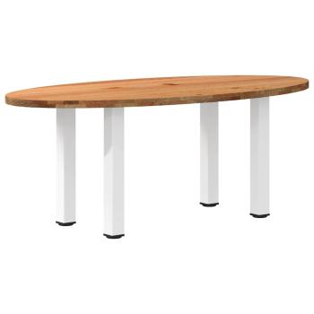 Esstisch Hellbraun 200x100x74 cm Massivholz Eiche Oval