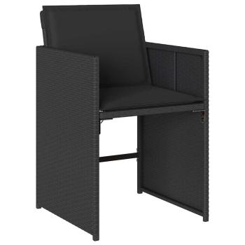 Garten Essgruppe 5 pcs Schwarz Poly-Rattan