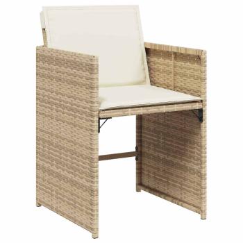 Garten Essgruppe 5 pcs Beige Poly-Rattan