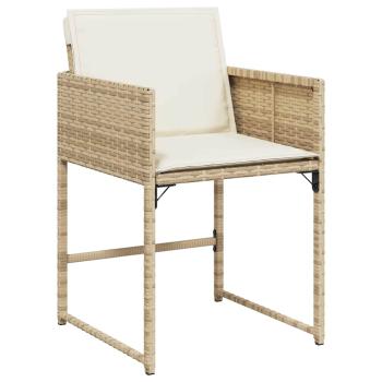 Garten Essgruppe 5 pcs Beige Poly-Rattan