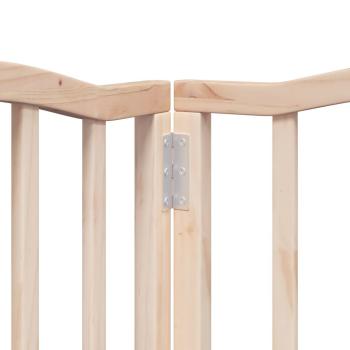 6-tlg. Hundetor mit Tür Faltbar 300 cm Pappelholz