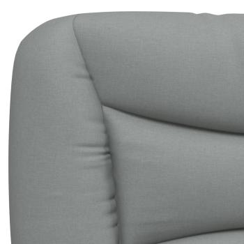 Kopfteil-Kissen "Hvar" Hellgrau 152 cm Stoff