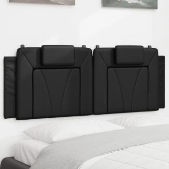 ARDEBO.de - Kopfteil-Kissen "Viana" Schwarz 152 cm Kunstleder