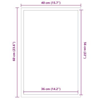 Fußmatte Schwarz 40x60 cm