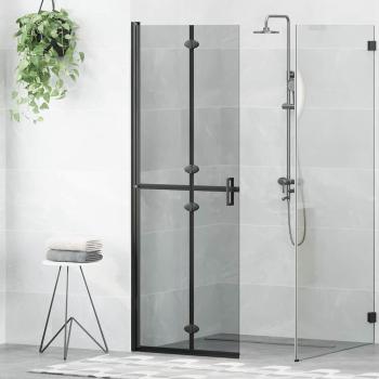 ARDEBO.de - Walk-in Duschwand Schwarz und dunkel-transparent 70 x 190 cm