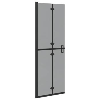 Walk-in Duschwand Schwarz und dunkel-transparent 70 x 190 cm