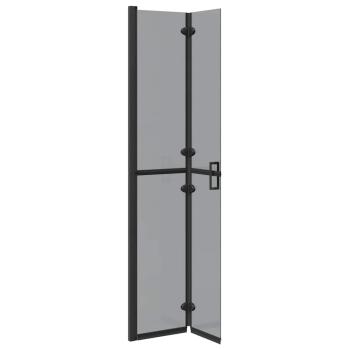 Walk-in Duschwand Schwarz und dunkel-transparent 70 x 190 cm
