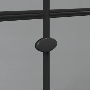 Walk-in Duschwand Schwarz und dunkel-transparent 70 x 190 cm