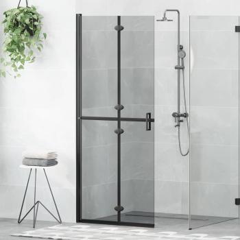 ARDEBO.de - Walk-in Duschwand Schwarz und dunkel-transparent 80 x 190 cm