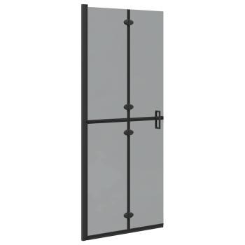 Walk-in Duschwand Schwarz und dunkel-transparent 80 x 190 cm