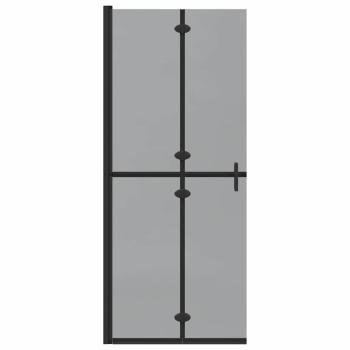 Walk-in Duschwand Schwarz und dunkel-transparent 80 x 190 cm