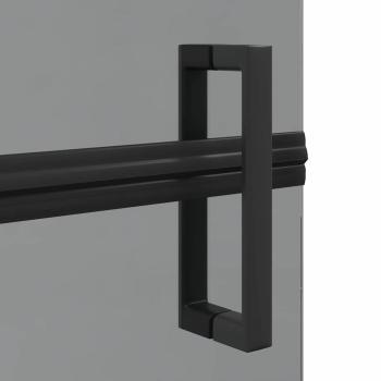Walk-in Duschwand Schwarz und dunkel-transparent 80 x 190 cm