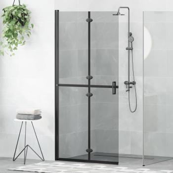 ARDEBO.de - Walk-in Duschwand Schwarz und dunkel-transparent 90 x 190 cm