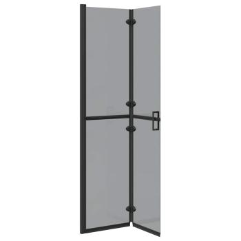 Walk-in Duschwand Schwarz und dunkel-transparent 90 x 190 cm