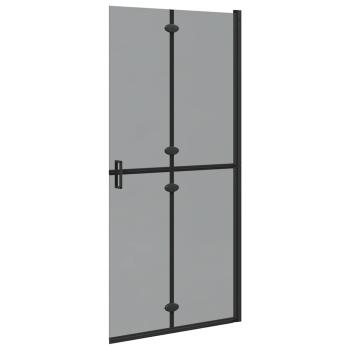 Walk-in Duschwand Schwarz und dunkel-transparent 90 x 190 cm