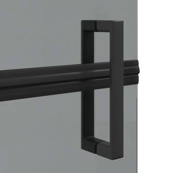 Walk-in Duschwand Schwarz und dunkel-transparent 90 x 190 cm