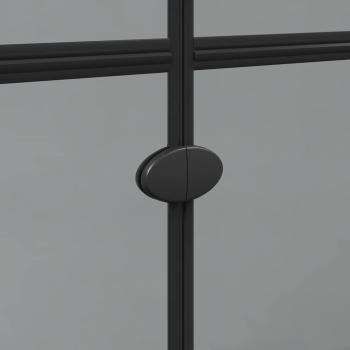 Walk-in Duschwand Schwarz und dunkel-transparent 90 x 190 cm