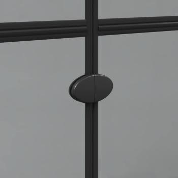 Walk-in Duschwand Schwarz und dunkel-transparent 100 x 190 cm