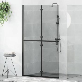 ARDEBO.de - Walk-in Duschwand Schwarz und dunkel-transparent 110 x 190 cm