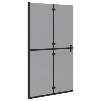 Walk-in Duschwand Schwarz und dunkel-transparent 110 x 190 cm