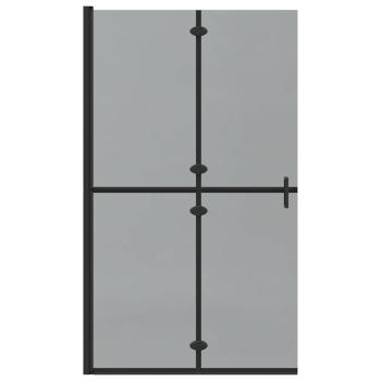 Walk-in Duschwand Schwarz und dunkel-transparent 110 x 190 cm
