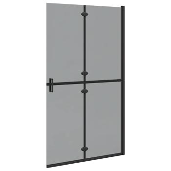 Walk-in Duschwand Schwarz und dunkel-transparent 110 x 190 cm