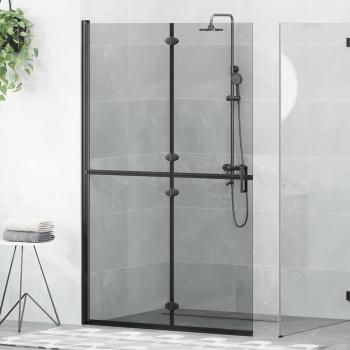 ARDEBO.de - Walk-in Duschwand Schwarz und dunkel-transparent 120 x 190 cm