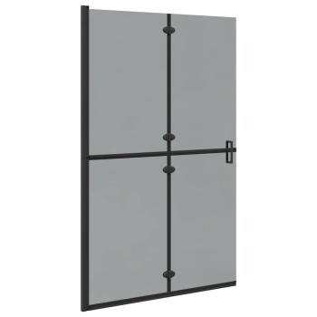 Walk-in Duschwand Schwarz und dunkel-transparent 120 x 190 cm