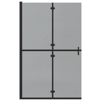 Walk-in Duschwand Schwarz und dunkel-transparent 120 x 190 cm