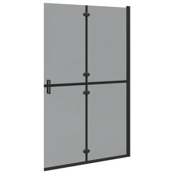 Walk-in Duschwand Schwarz und dunkel-transparent 120 x 190 cm