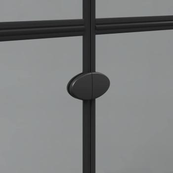 Walk-in Duschwand Schwarz und dunkel-transparent 120 x 190 cm