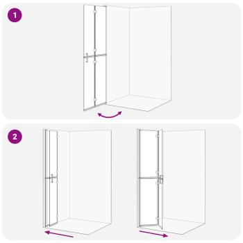 Walk-in Duschwand Sonstiges Golden und Transparent 70 x 190 cm