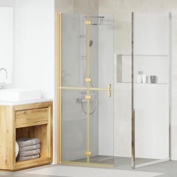 ARDEBO.de - Walk-in Duschwand Sonstiges Golden und Transparent 80 x 190 cm