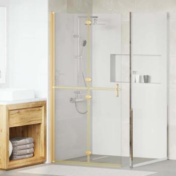 ARDEBO.de - Walk-in Duschwand Sonstiges Golden und Transparent 100 x 190 cm
