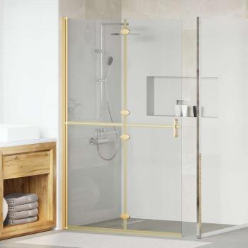 ARDEBO.de - Walk-in Duschwand Sonstiges Golden und Transparent 120 x 190 cm