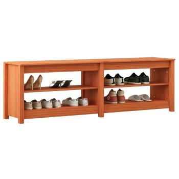 Schuhbank Wachsbraun 160 x 36,5 x 50 cm Massivholz Kiefer