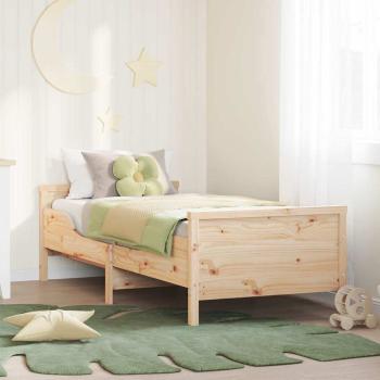 ARDEBO.de - Ausziehbares Bettgestell für Kinder Braun 80 x 130 / 165 / 200 cm