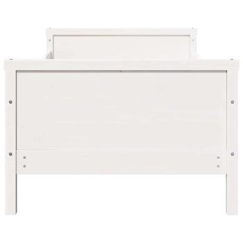 Ausziehbares Bettgestell für Kinder Weiß 80 x 130 / 165 / 200 cm