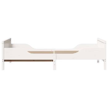 Ausziehbares Bettgestell für Kinder Weiß 80 x 130 / 165 / 200 cm