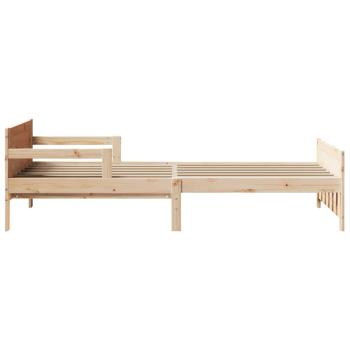 ARDEBO.de - Ausziehbares Bettgestell für Kinder Braun 80 x 130 / 165 / 200 cm