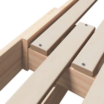 Ausziehbares Bettgestell für Kinder Braun 80 x 130 / 165 / 200 cm